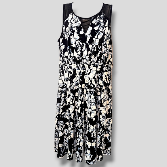 👗Gorgeous Dress by En Focus Studios Floral Knee Length, Blue & White - Picture 4 of 6